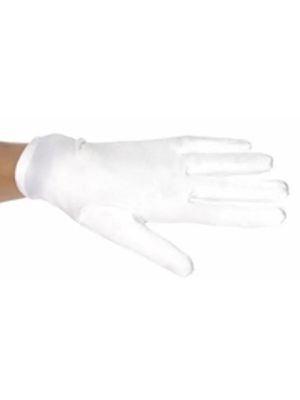 Child's White Spandex Costume Gloves