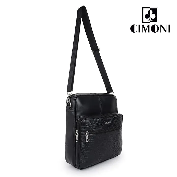 CIMONI® Premium Genuine Leather Bag for Men Stylish Trendy Design With Adjustable Straps