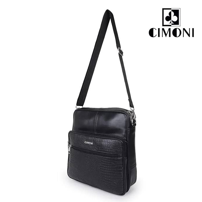 CIMONI® Premium Genuine Leather Bag for Men Stylish Trendy Design With Adjustable Straps