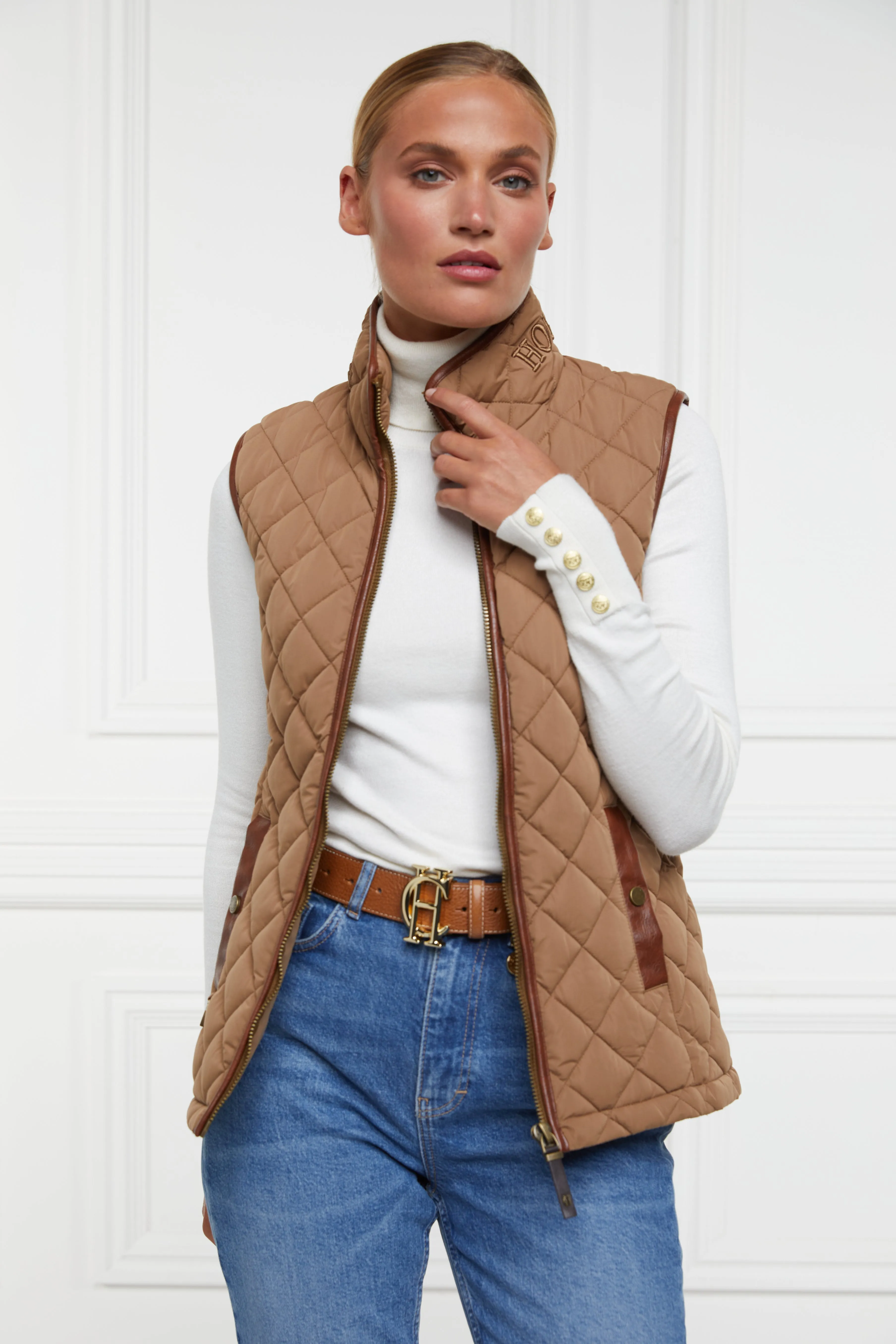 Country Quilted Gilet (Coffee)