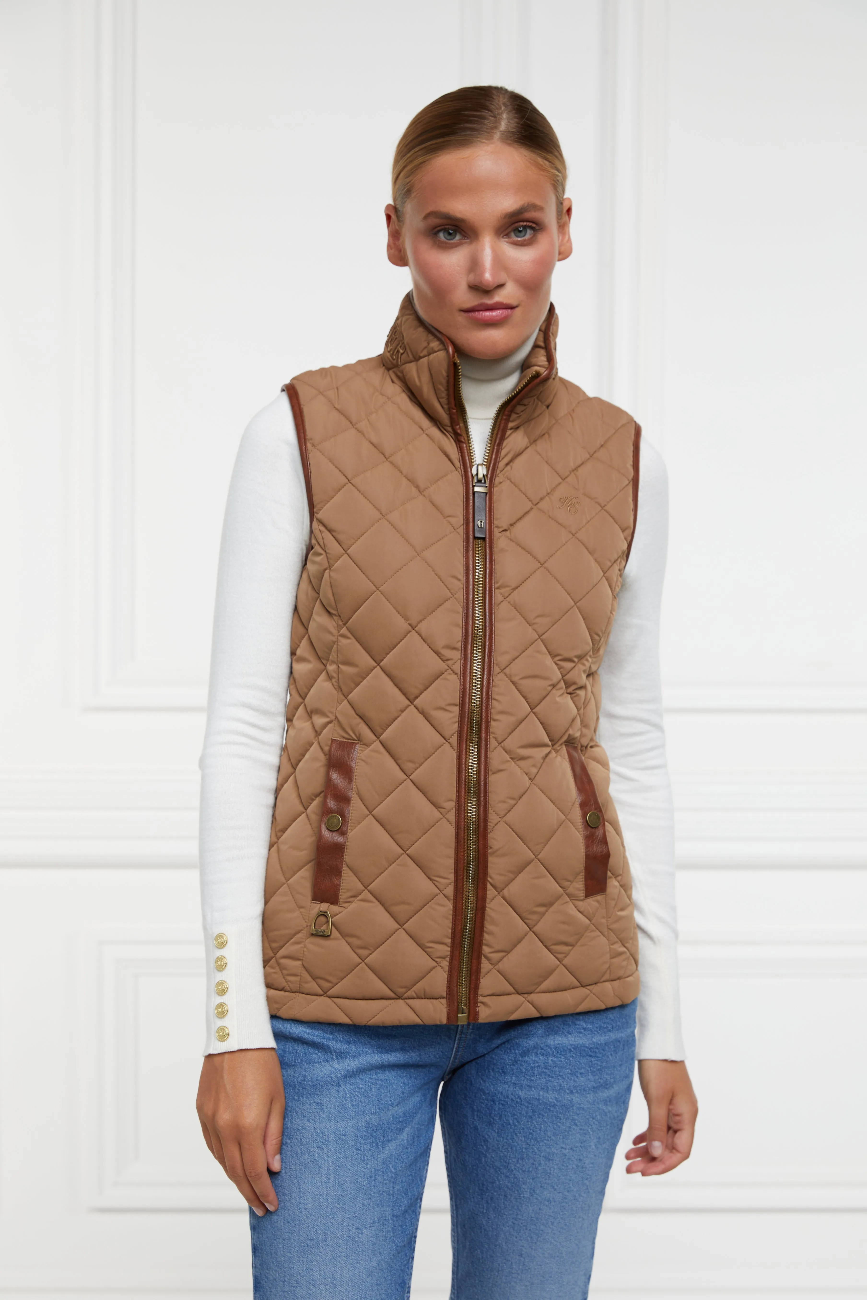 Country Quilted Gilet (Coffee)