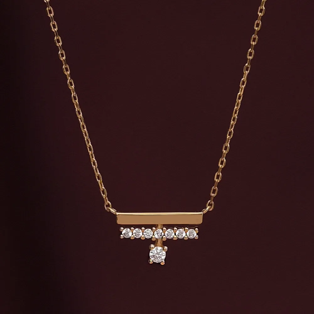 Dainty Diamond Bar Mangalsutra | 18k Gold Vermeil