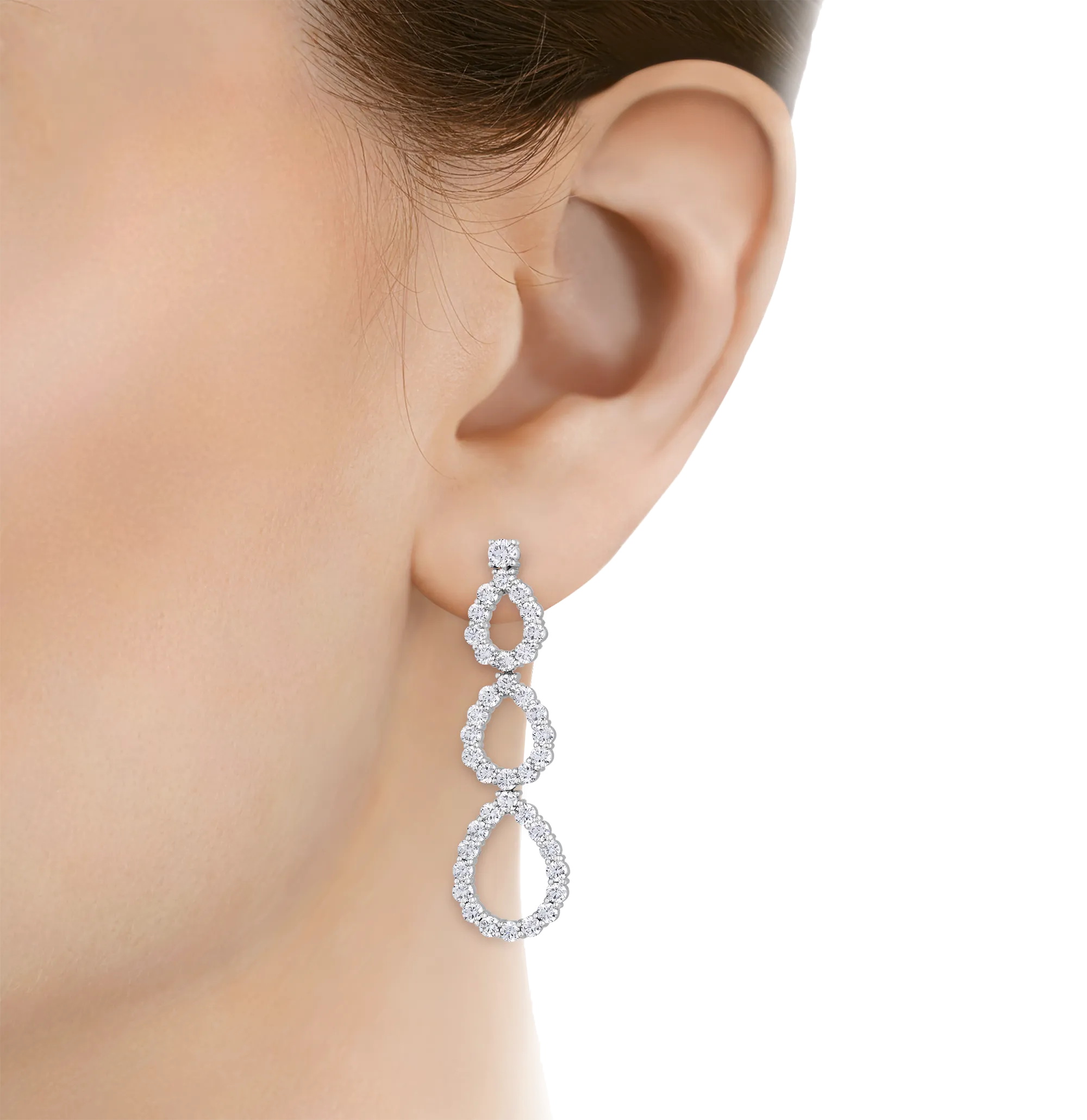 Diamond Drop Earrings, 4.50 carats