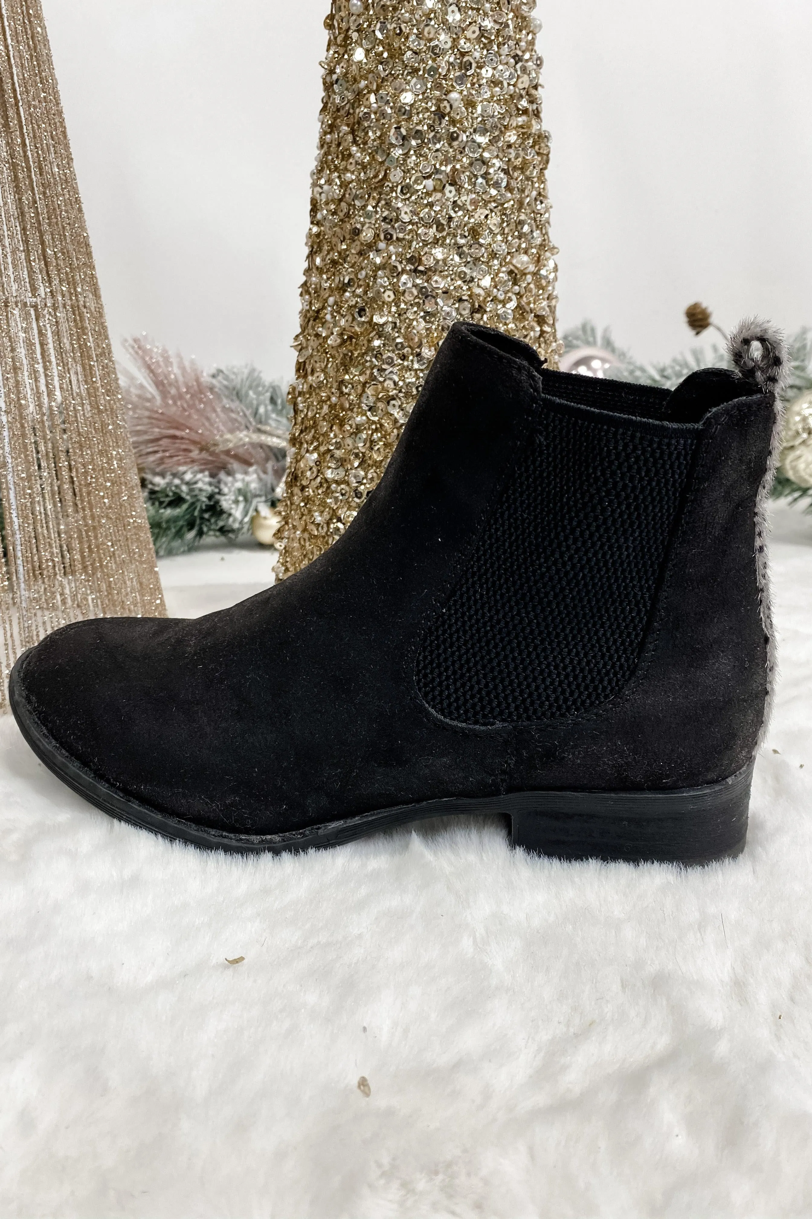 Dirty Little Secret- Black Chelsea Boot w/ Gray Dalmatian Detail