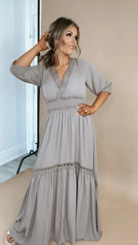 ECB Exclusive: Most Admired Maxi Dress , Taupe