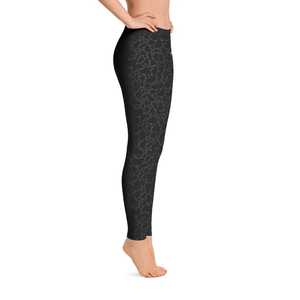 ELEVATED ESSENTIALS, SLIM AND SCULPT LEGGING BLACK LEOPARD