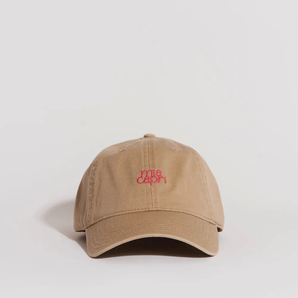 Embroidered Cap Beige