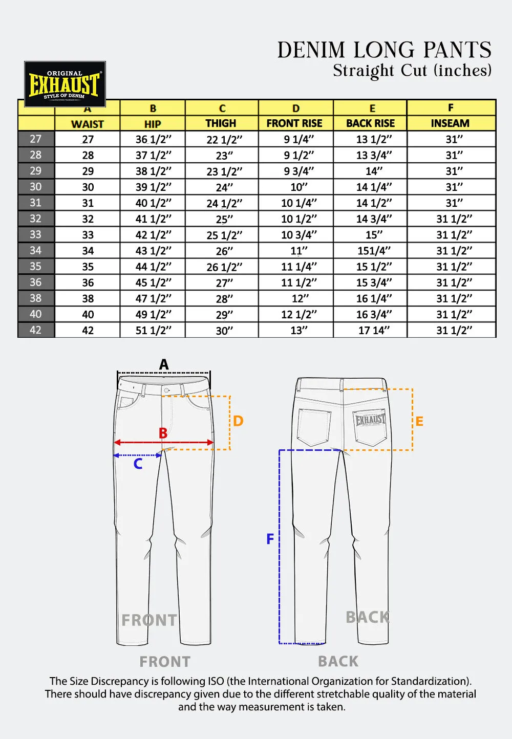 EXHAUST JEANS LONG PANTS [306 STRAIGHT CUT] 1582