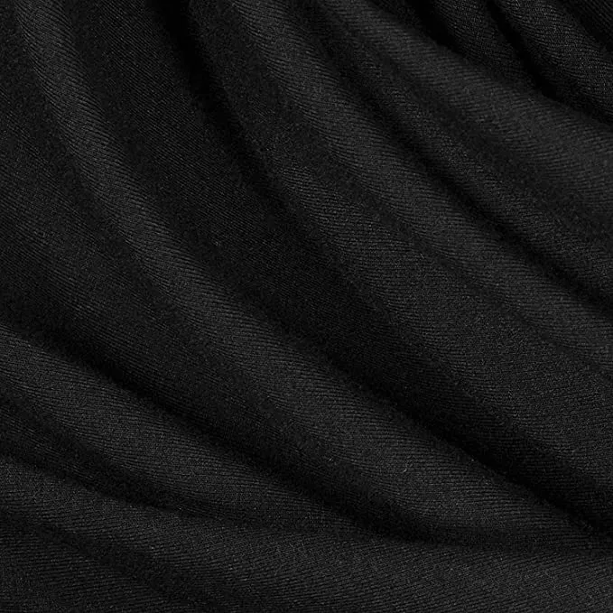 FabricLA Rayon Jersey Spandex - 4 Way Stretch Fabric Rayon Spandex| 240GSM 60 inches Wide | Black