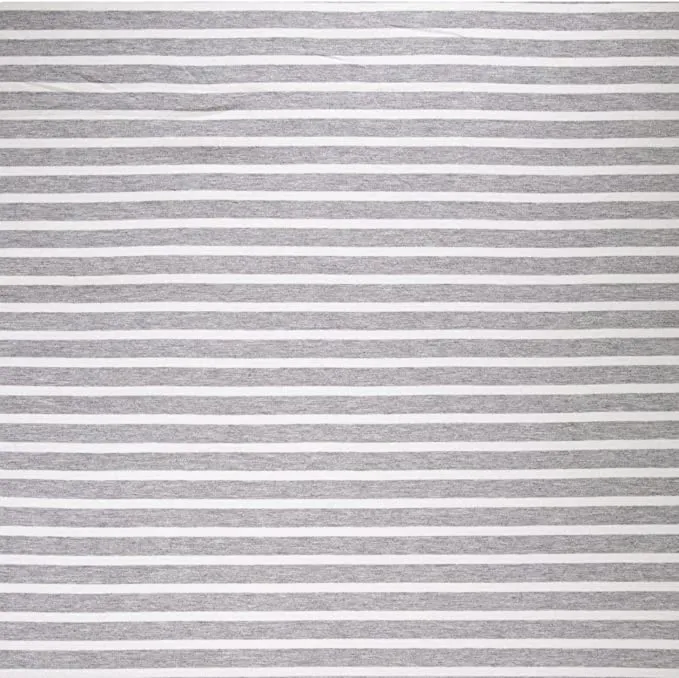 FabricLA Rayon Spandex Jersey Knit Fabric 1/2" by 1/4" Stripes - 58/60" Inches Wide by The Yard - 4 Way Stretch Fabric - Light to Medium Fabric 220 GSM - (Gray-White)