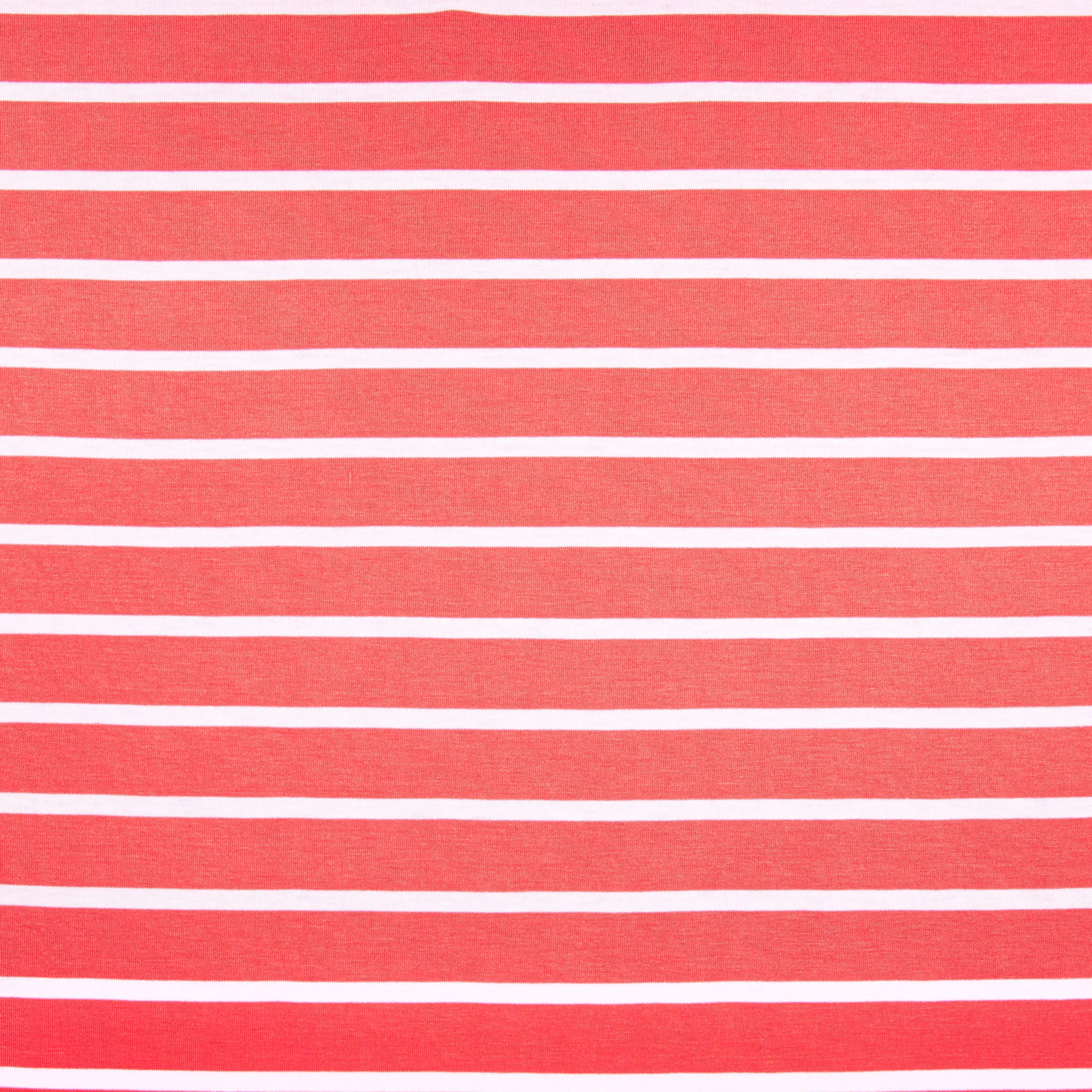 FabricLA Rayon Spandex Jersey Knit Fabric 1" Stripes - 58/60" Inches (150 CM) Wide by The Yard - 4 Way Stretch Fabric - Light to Medium Fabric 220 GSM