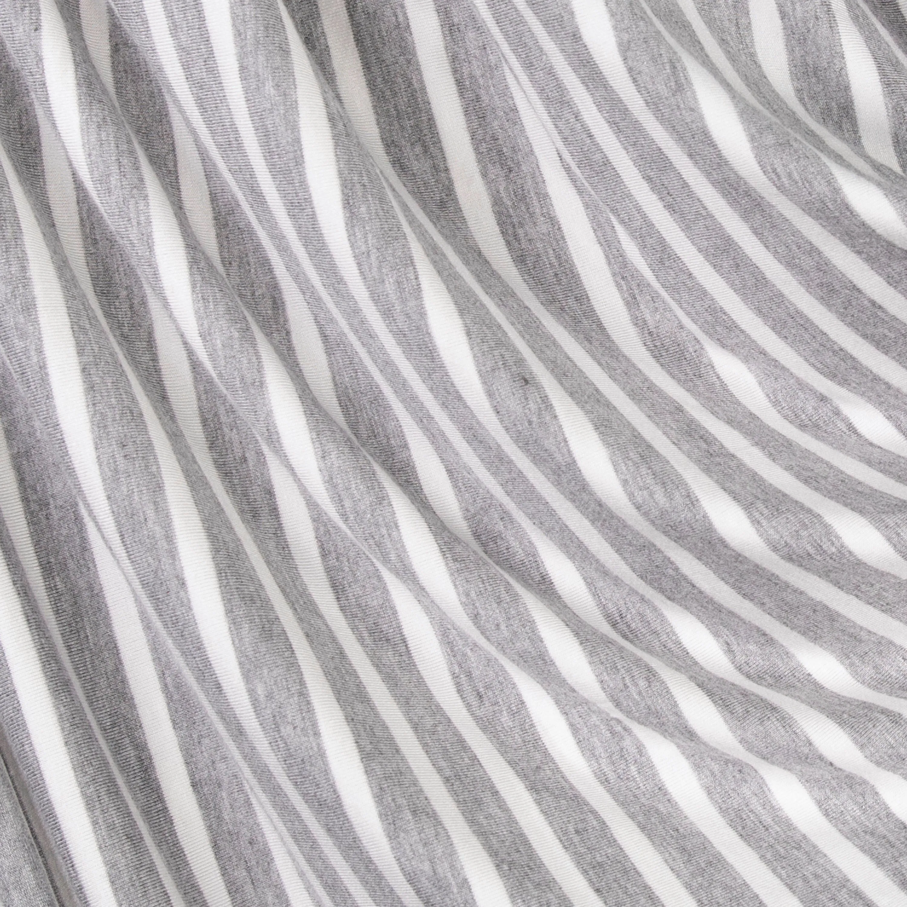 FabricLA Rayon Spandex Jersey Knit Fabric 1" Stripes - 58/60" Inches (150 CM) Wide by The Yard - 4 Way Stretch Fabric - Light to Medium Fabric 220 GSM