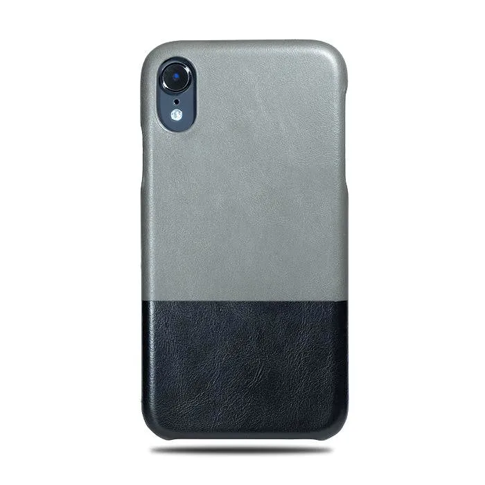 Fossil Gray & Crow Black iPhone XR Leather Case