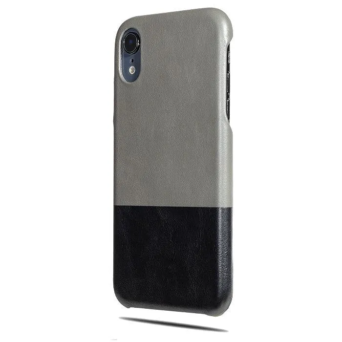 Fossil Gray & Crow Black iPhone XR Leather Case