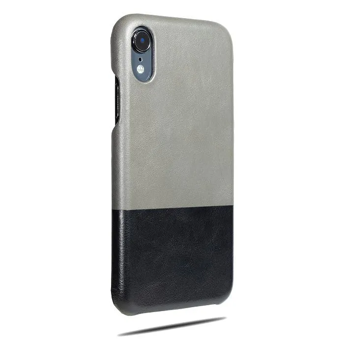 Fossil Gray & Crow Black iPhone XR Leather Case