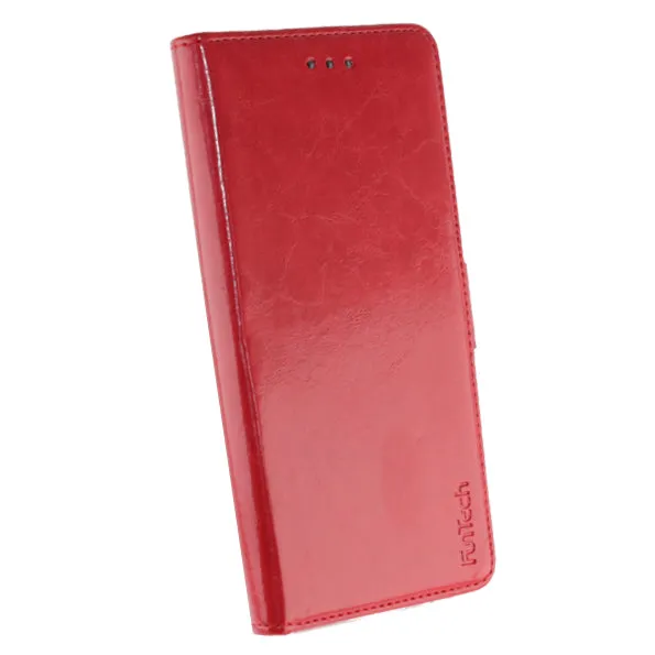 Huawei P20 Lite 2017 Leather Wallet Case, Color Red