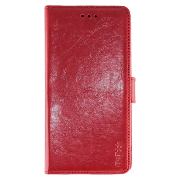 Huawei P20 Lite 2017 Leather Wallet Case, Color Red