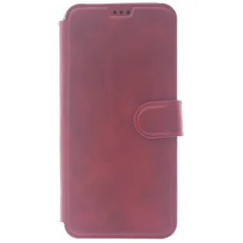 iPhone 13 Pro Max Case, Leather Wallet Case, Color Red.