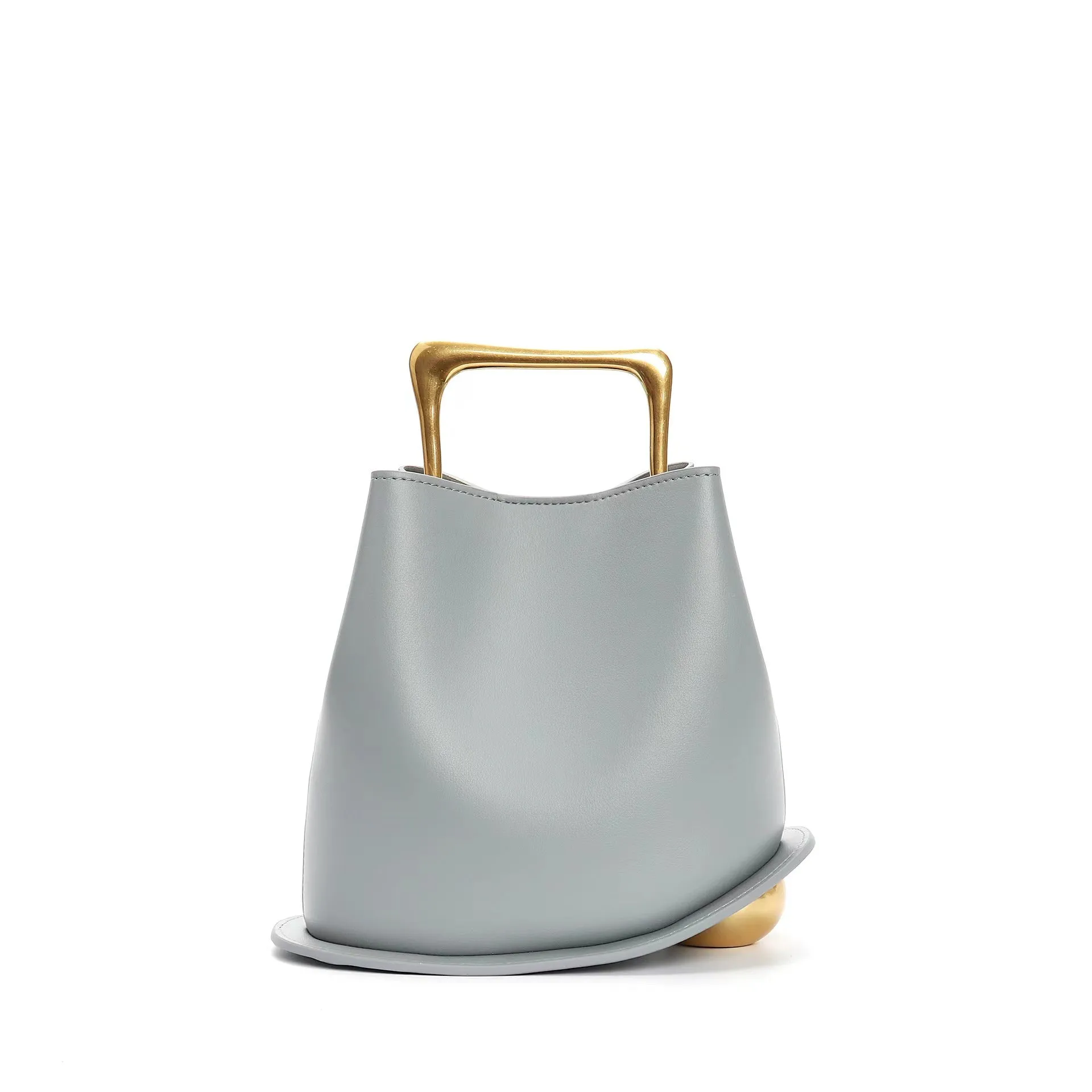 IT Ozzy Bag | Modern Chic Leather Shoulder Bucket Bag with Amber Acrylic Handles