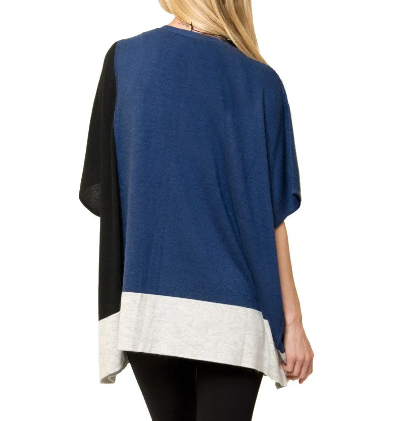 Jake Color Blocked Poncho