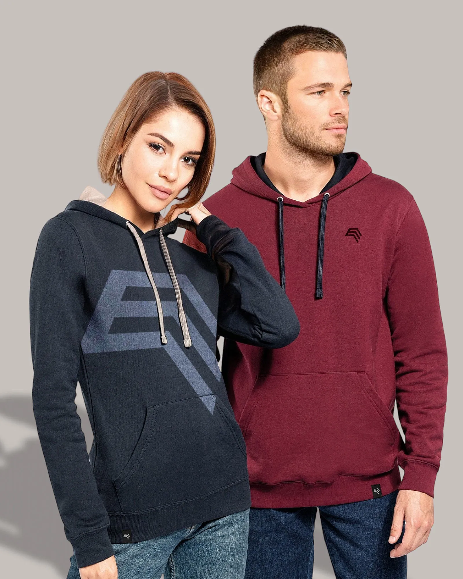 KRB K446 ― Bi-Color Hoodie Sweatshirt - Rot / Weiß