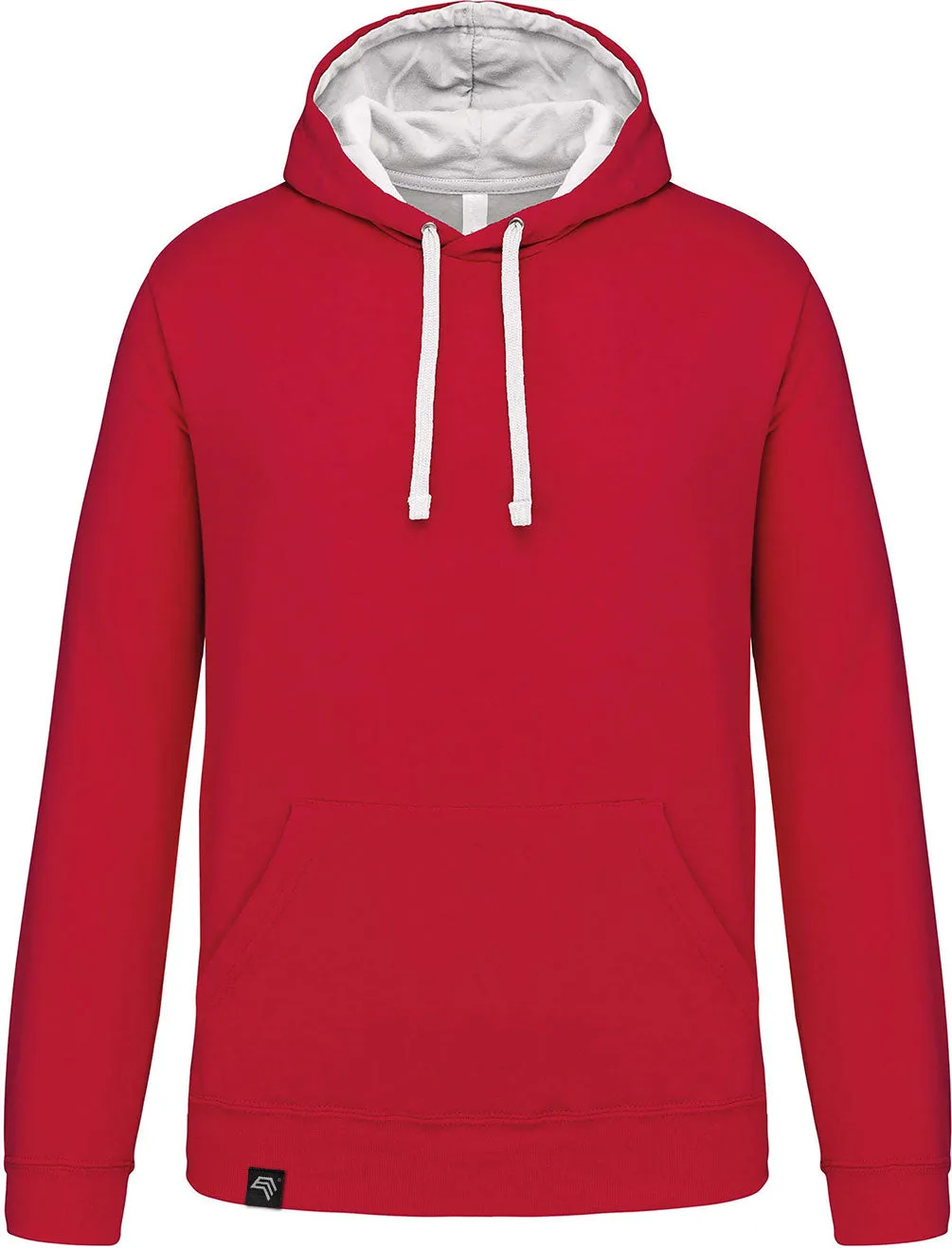 KRB K446 ― Bi-Color Hoodie Sweatshirt - Rot / Weiß