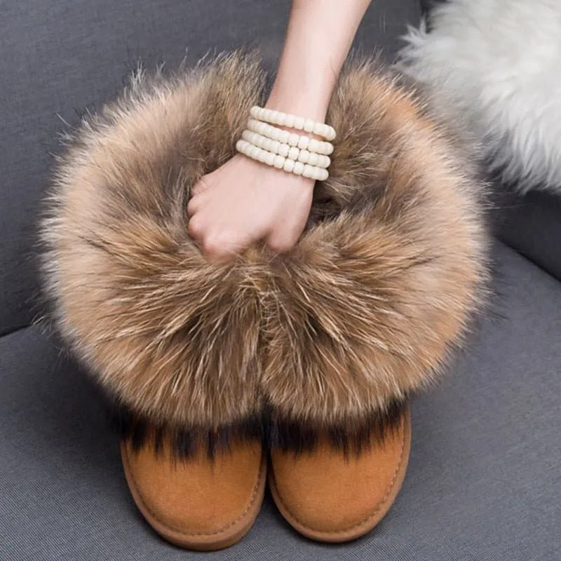 Leather Winter Warm Ankle Boots - Cozy & Stylish Snow Boots