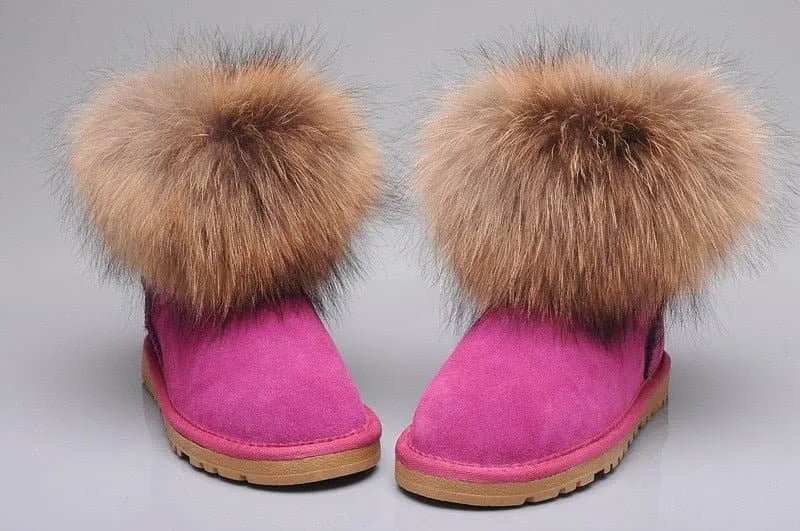 Leather Winter Warm Ankle Boots - Cozy & Stylish Snow Boots