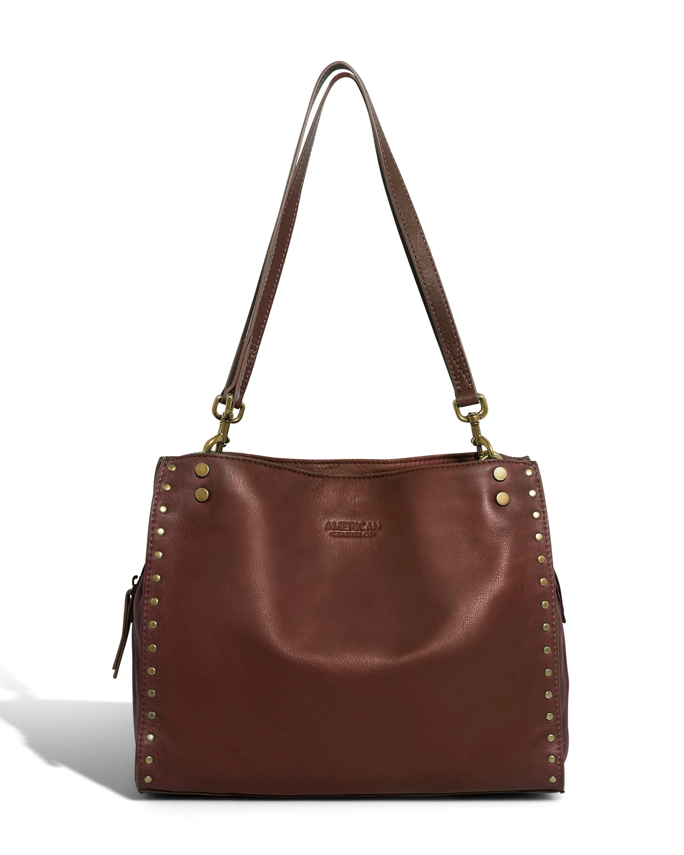 Lenox Studded Triple Entry Satchel