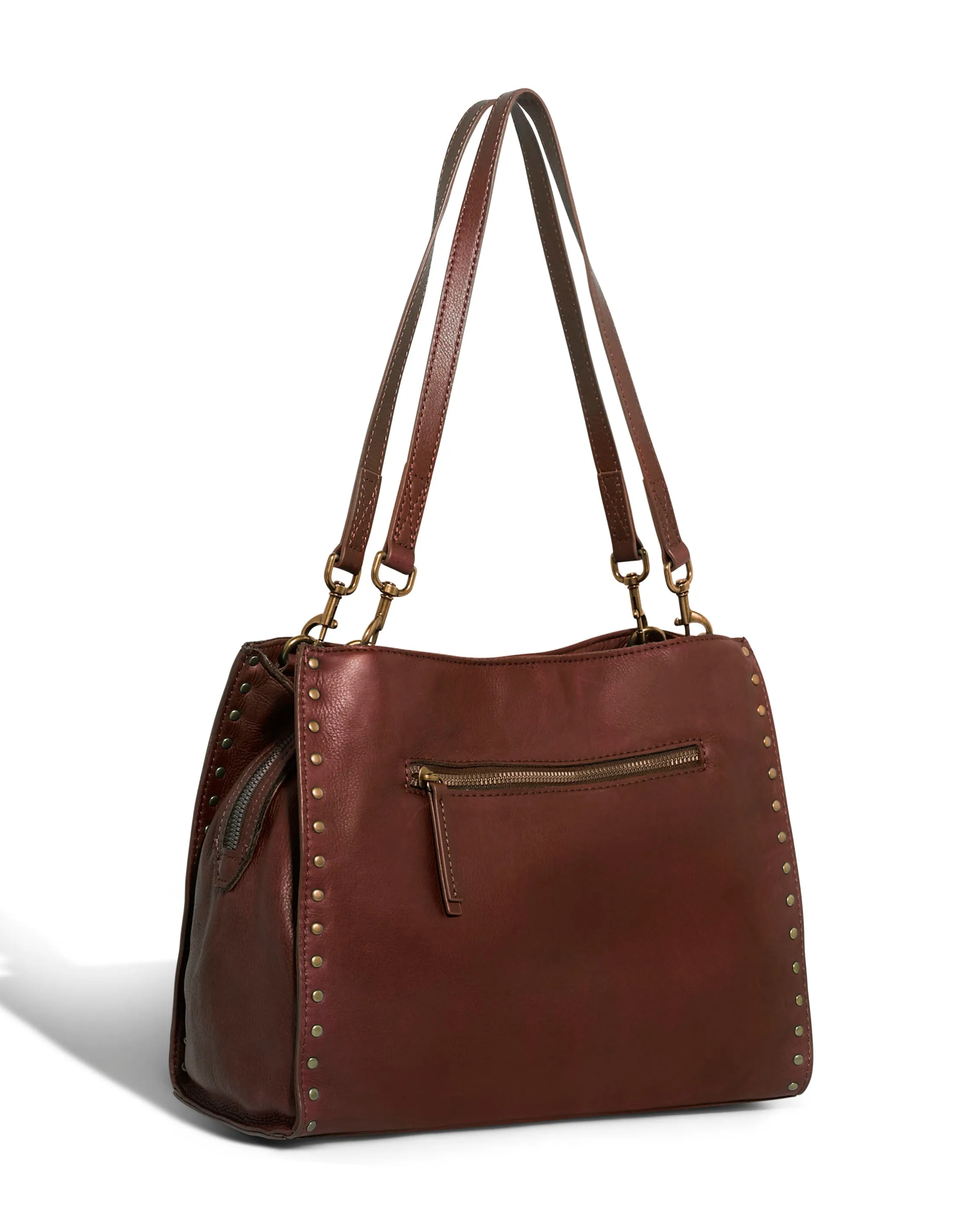 Lenox Studded Triple Entry Satchel