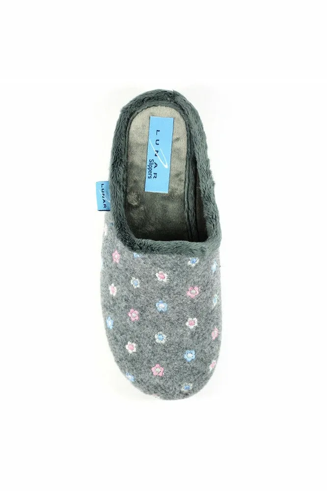 Lunar Ladies Slippers Dayton KLA 179 in Grey