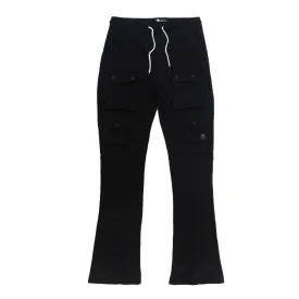 M1633 Colton 34” Stack Nylon/Spandex  Sweat Pants - Black