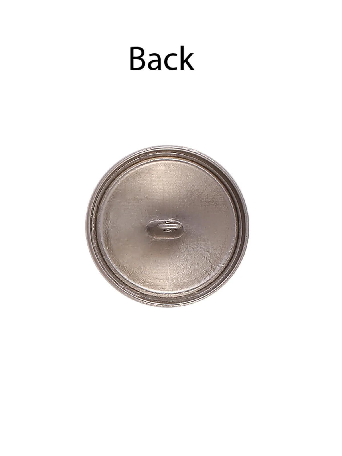 Matte Silver Rounded Rim Western Style Coat Button