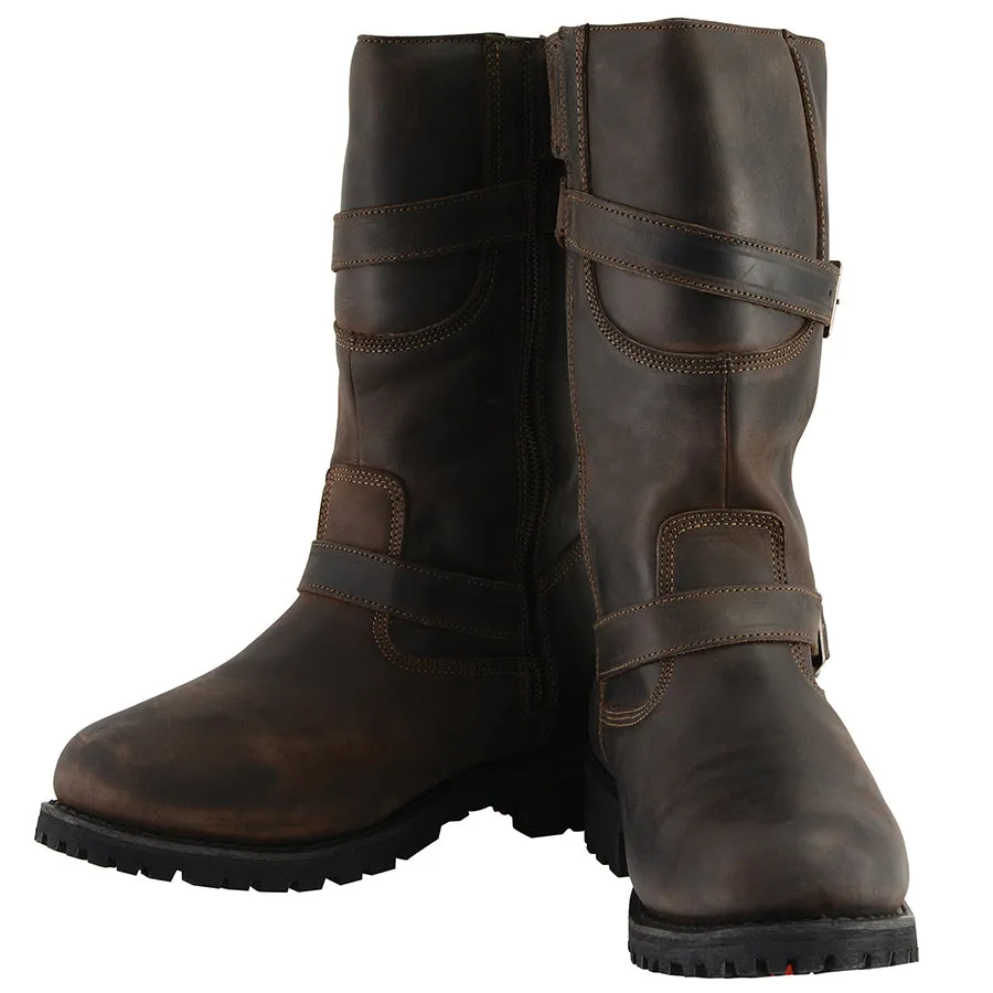 Men’s 11” Dark Brown Engineer Boot – Designed to Scuff and Distress