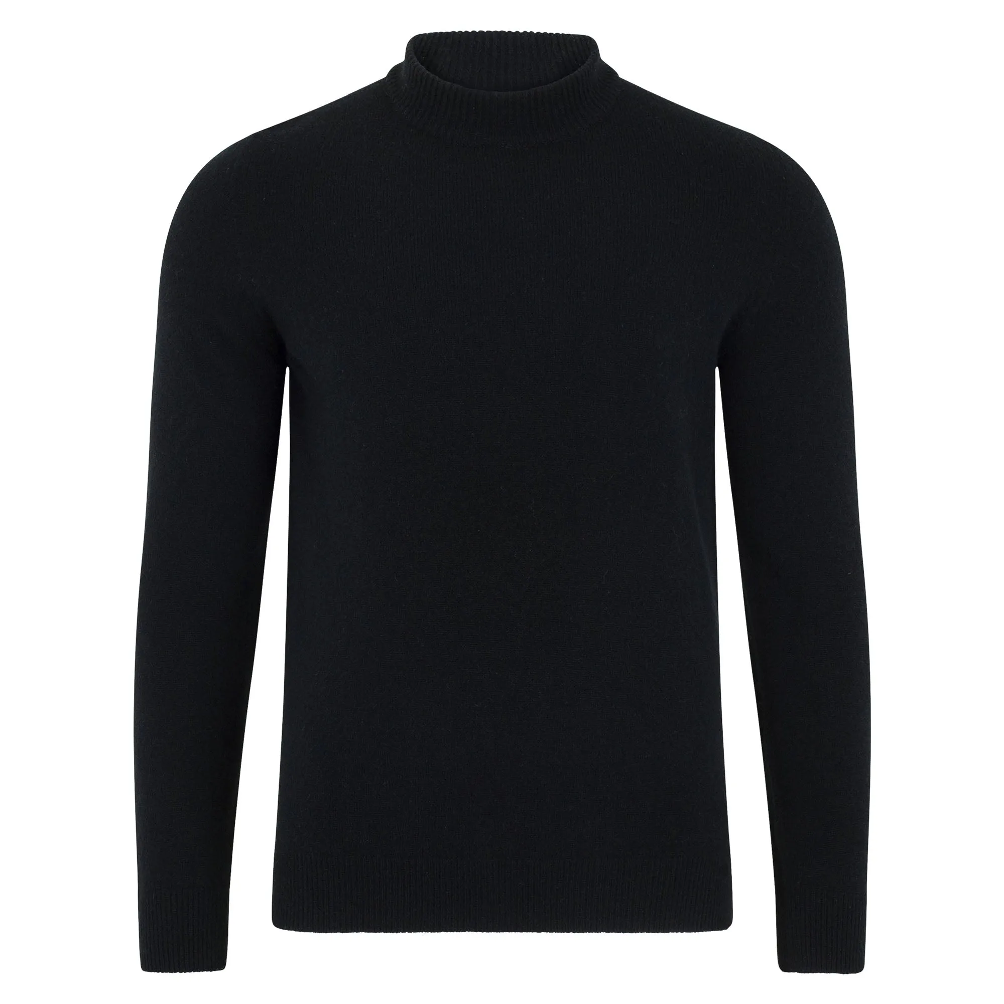 Mens Lambswool Mock Turtle Neck Jumper