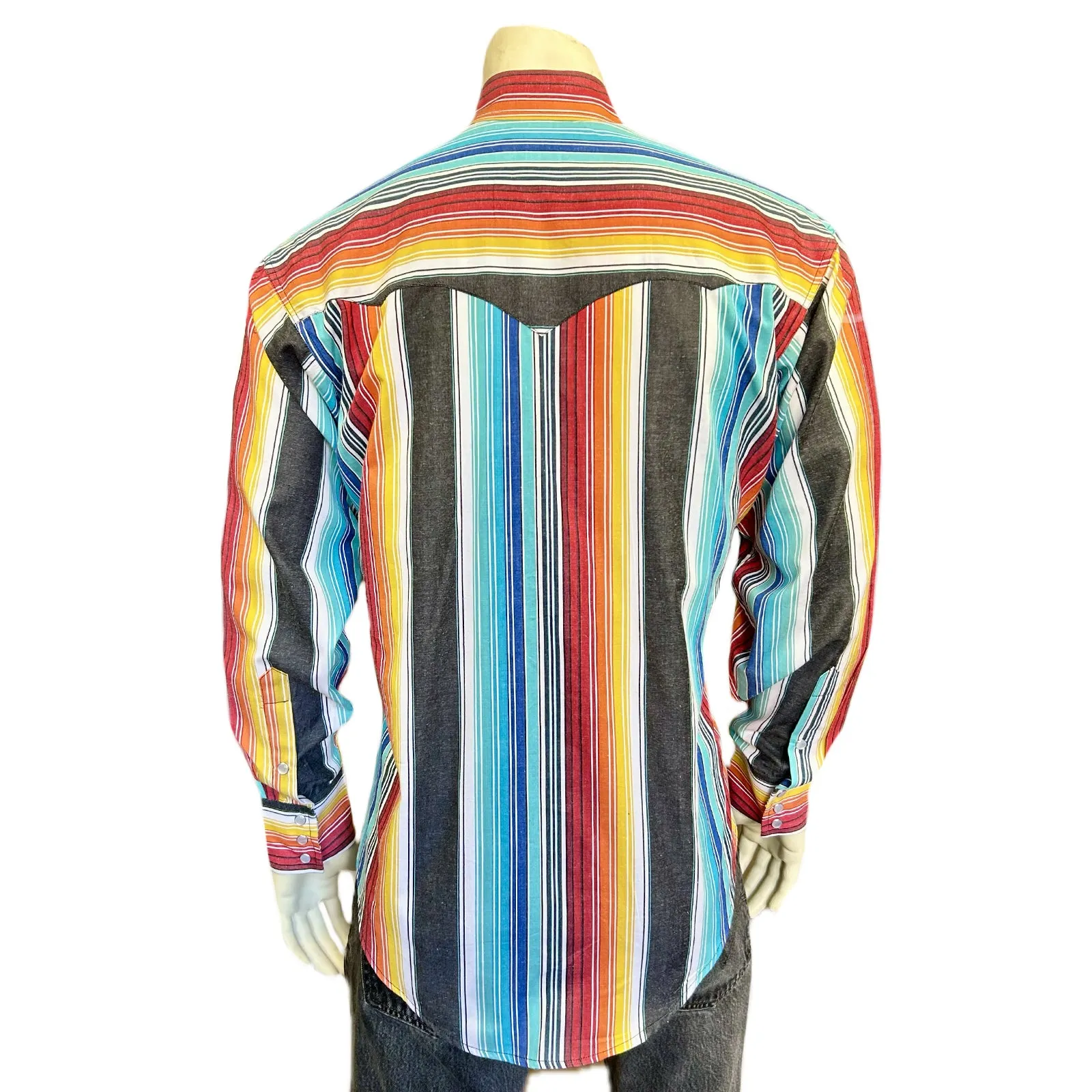 Men's Vintage Serape Stripe Western Shirt