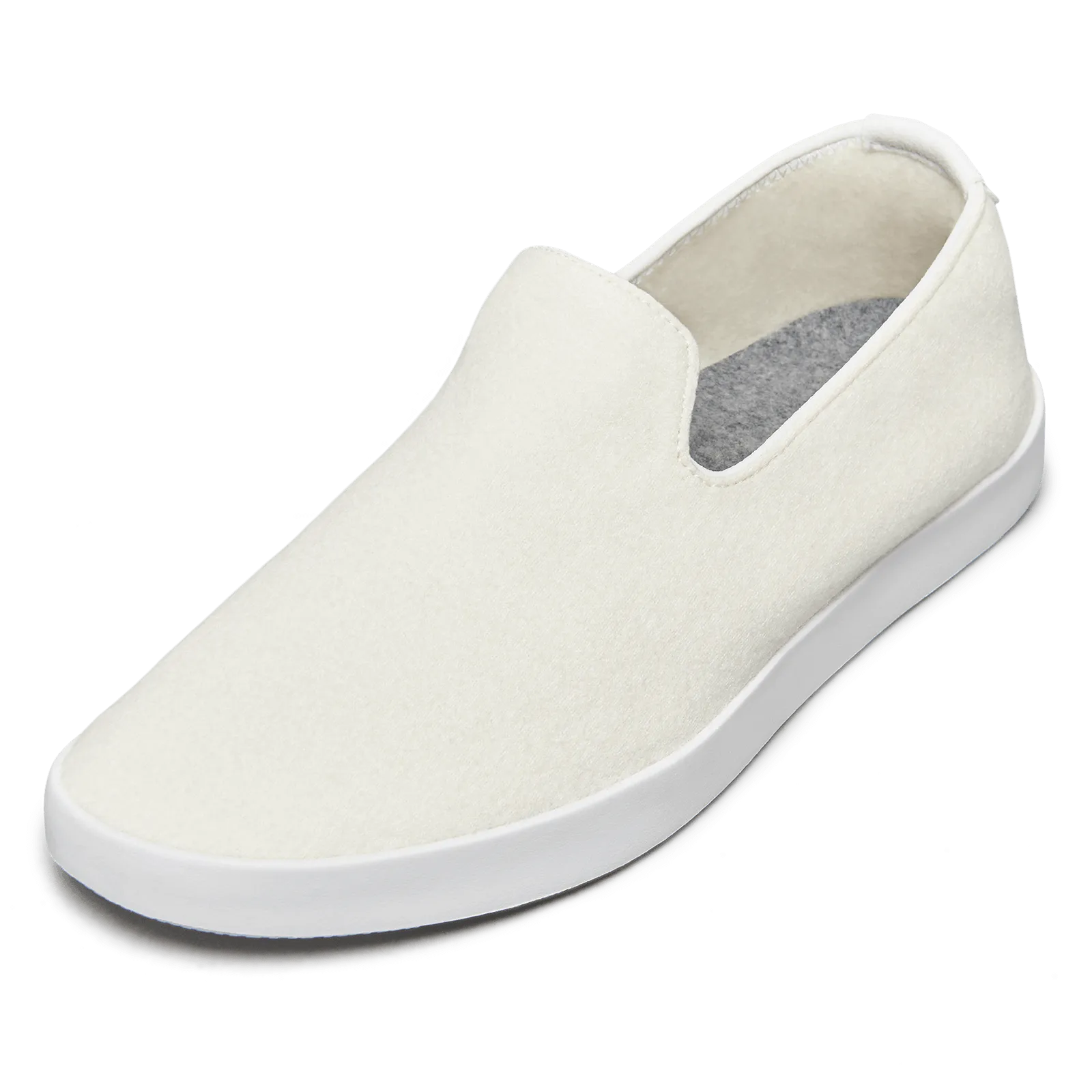 Men's Wool Loungers - Natural White (White Sole)