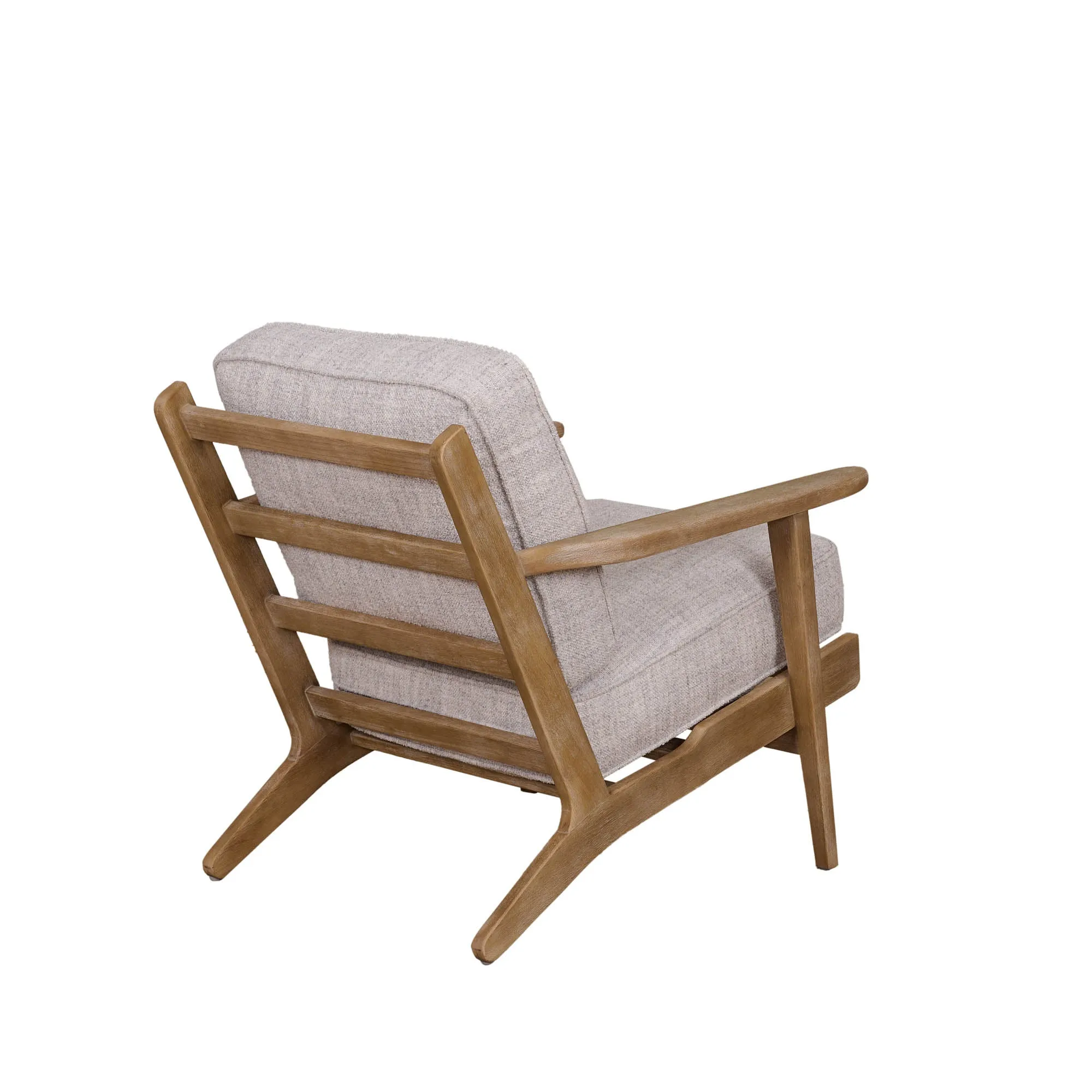 Merino Pearl Wood Accent Chair - Natural Finish