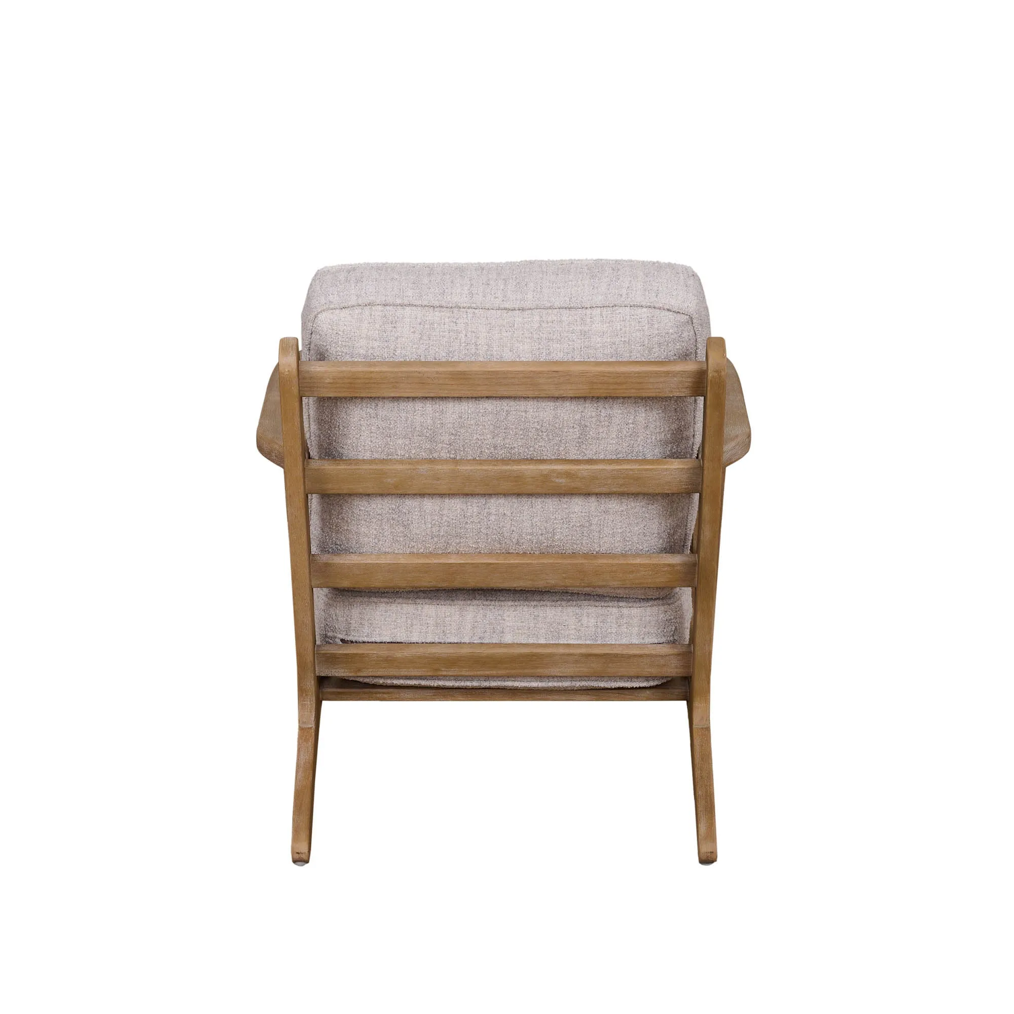 Merino Pearl Wood Accent Chair - Natural Finish