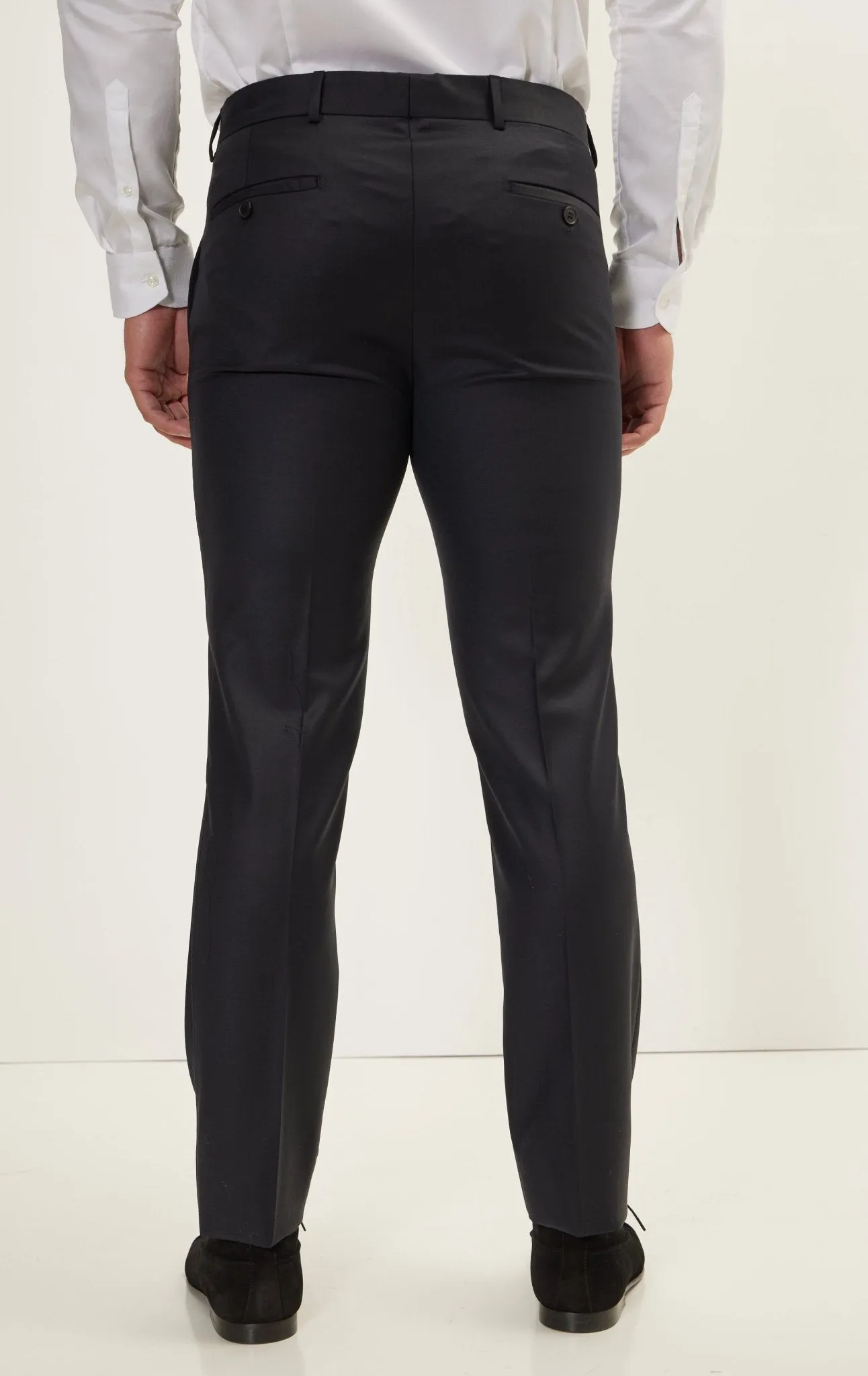 Merino Wool Classic Formal Pants - Black