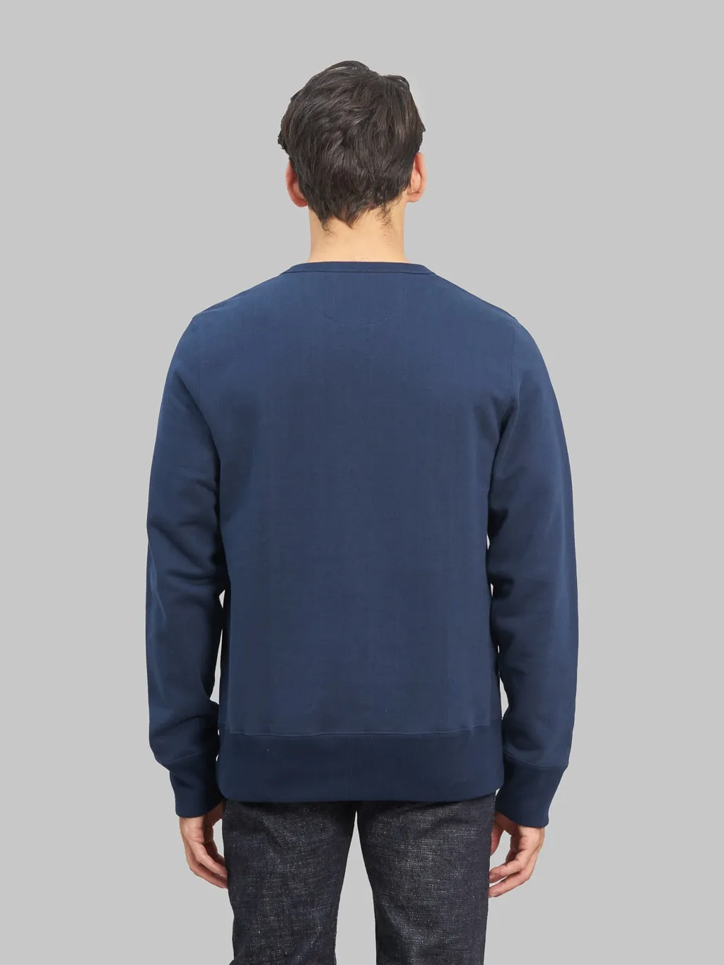 Merz b. Schwanen 3S48 Loopwheeled 14oz Classic Fit Heavy Sweatshirt Ink Blue