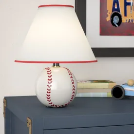 Mexayl 12" Ceramic Base Baseball Table Lamp