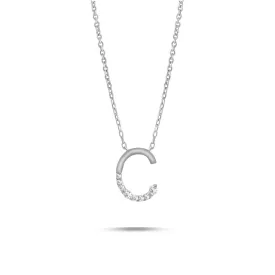 MORSE INITIAL C DIAMOND NECKLACE/ CHOKER