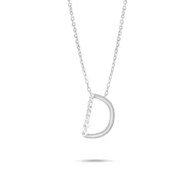 MORSE INITIAL D DIAMOND NECKLACE/ CHOKER