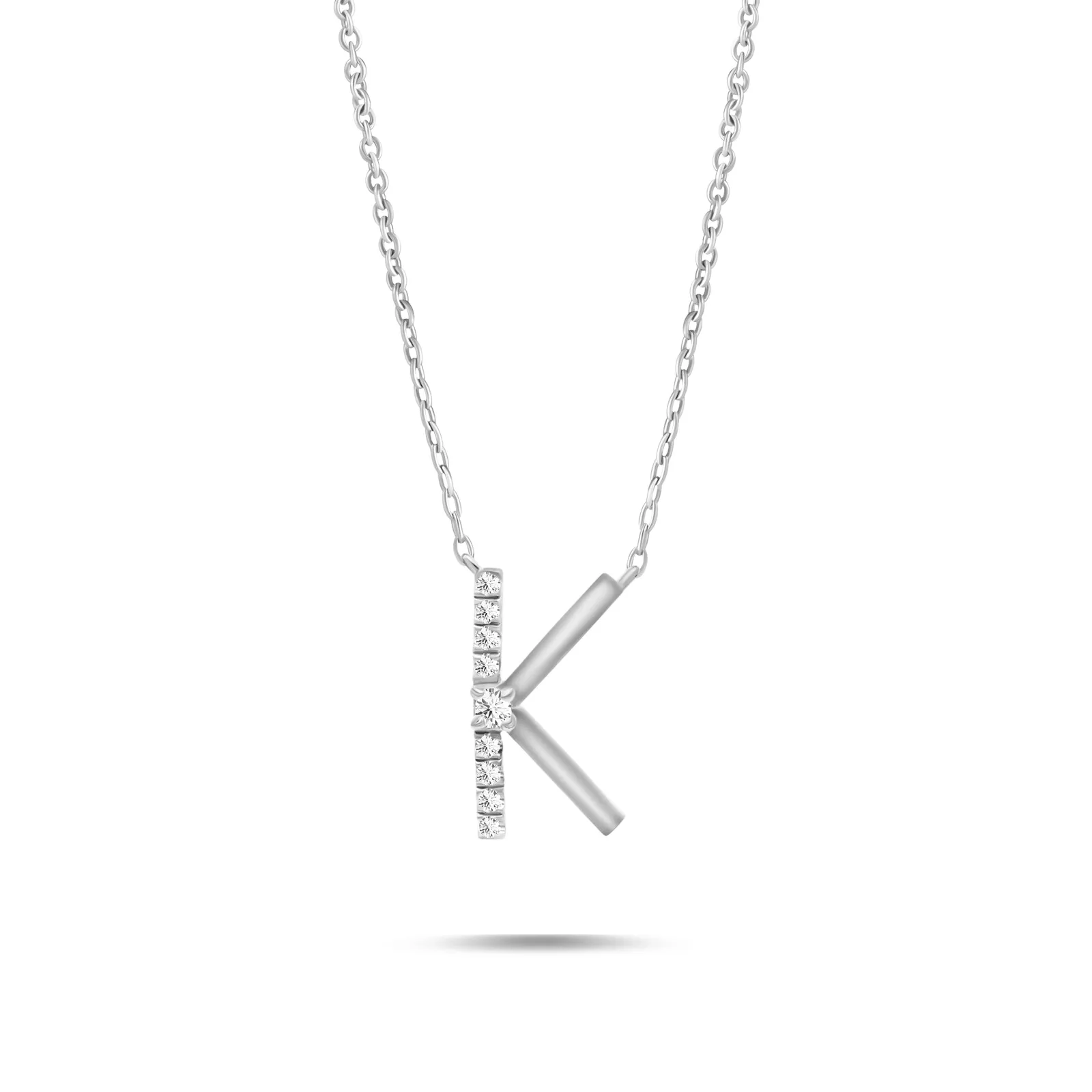 MORSE INITIAL K DIAMOND NECKLACE/ CHOKER