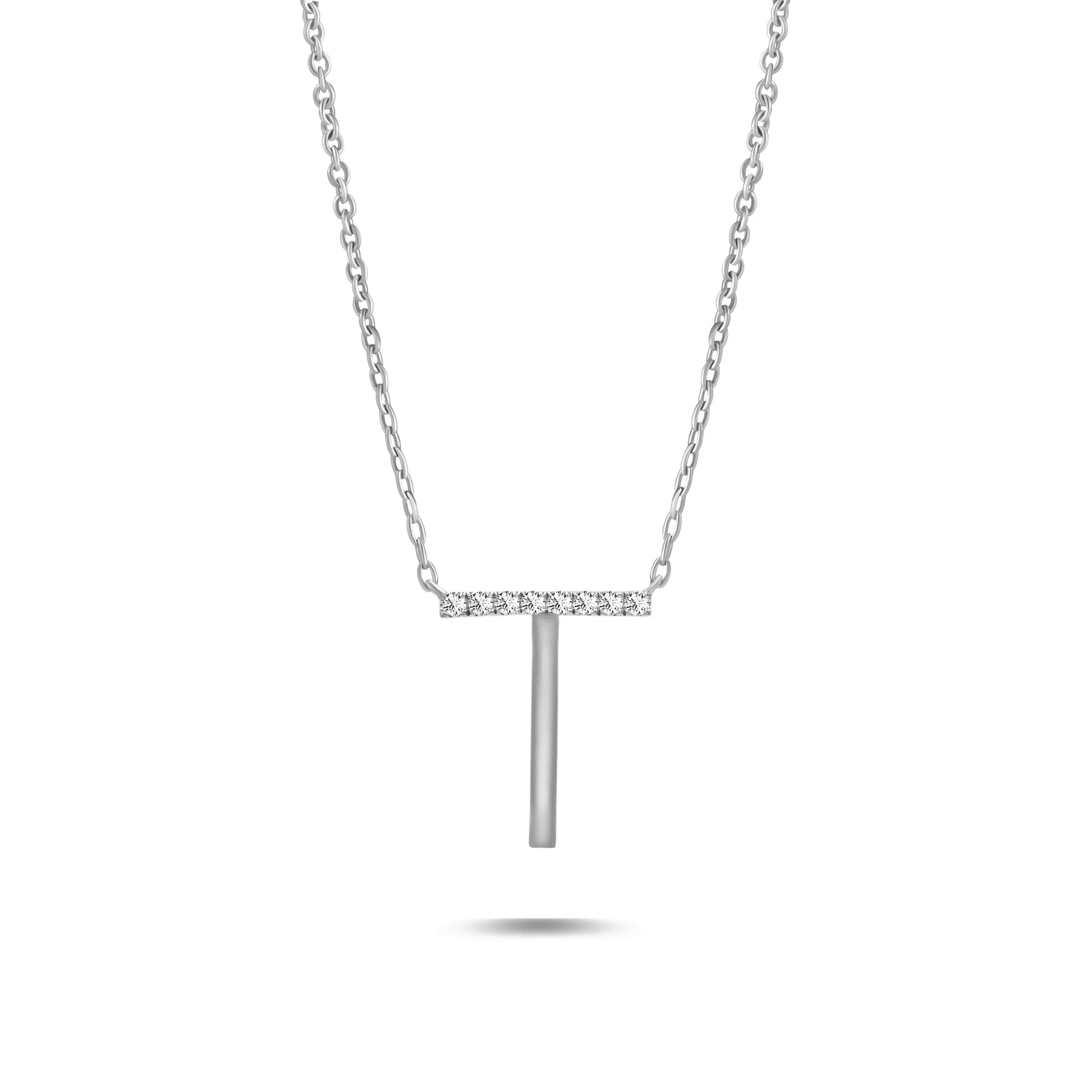 MORSE INITIAL T DIAMOND NECKLACE/ CHOKER