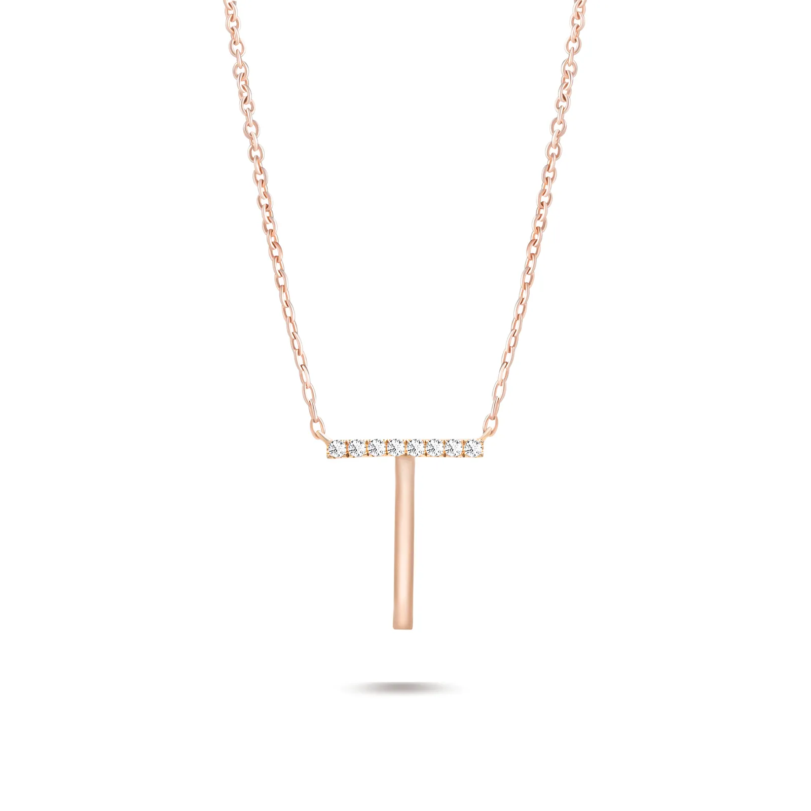 MORSE INITIAL T DIAMOND NECKLACE/ CHOKER