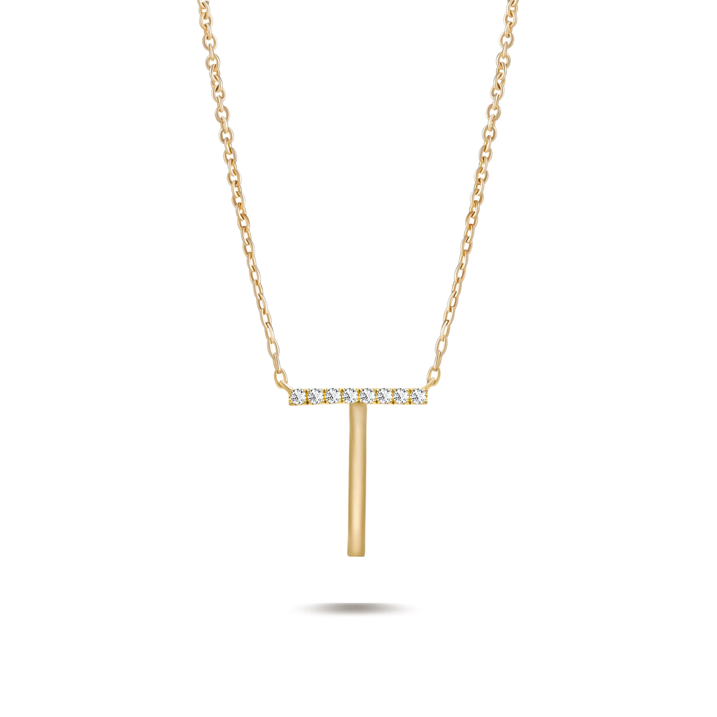 MORSE INITIAL T DIAMOND NECKLACE/ CHOKER