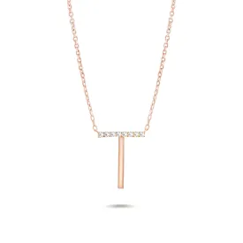 MORSE INITIAL T DIAMOND NECKLACE/ CHOKER