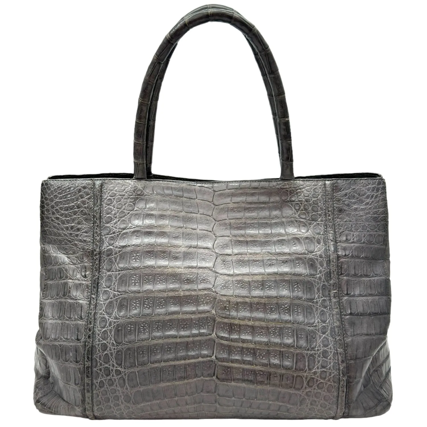 NANCY GONZALEZ Large Croc Tote - Grey